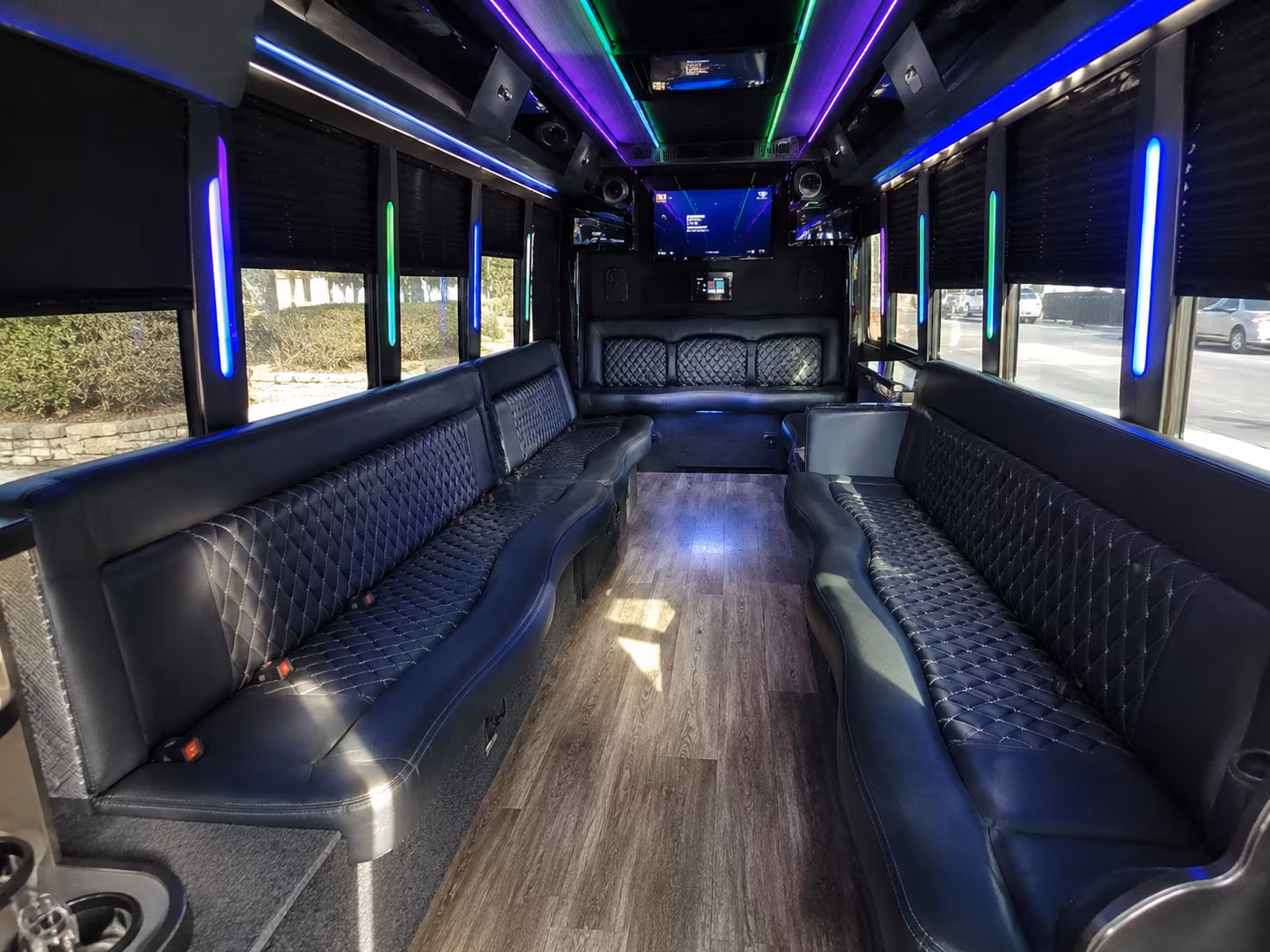minneapolis 15 passenger party bus interior