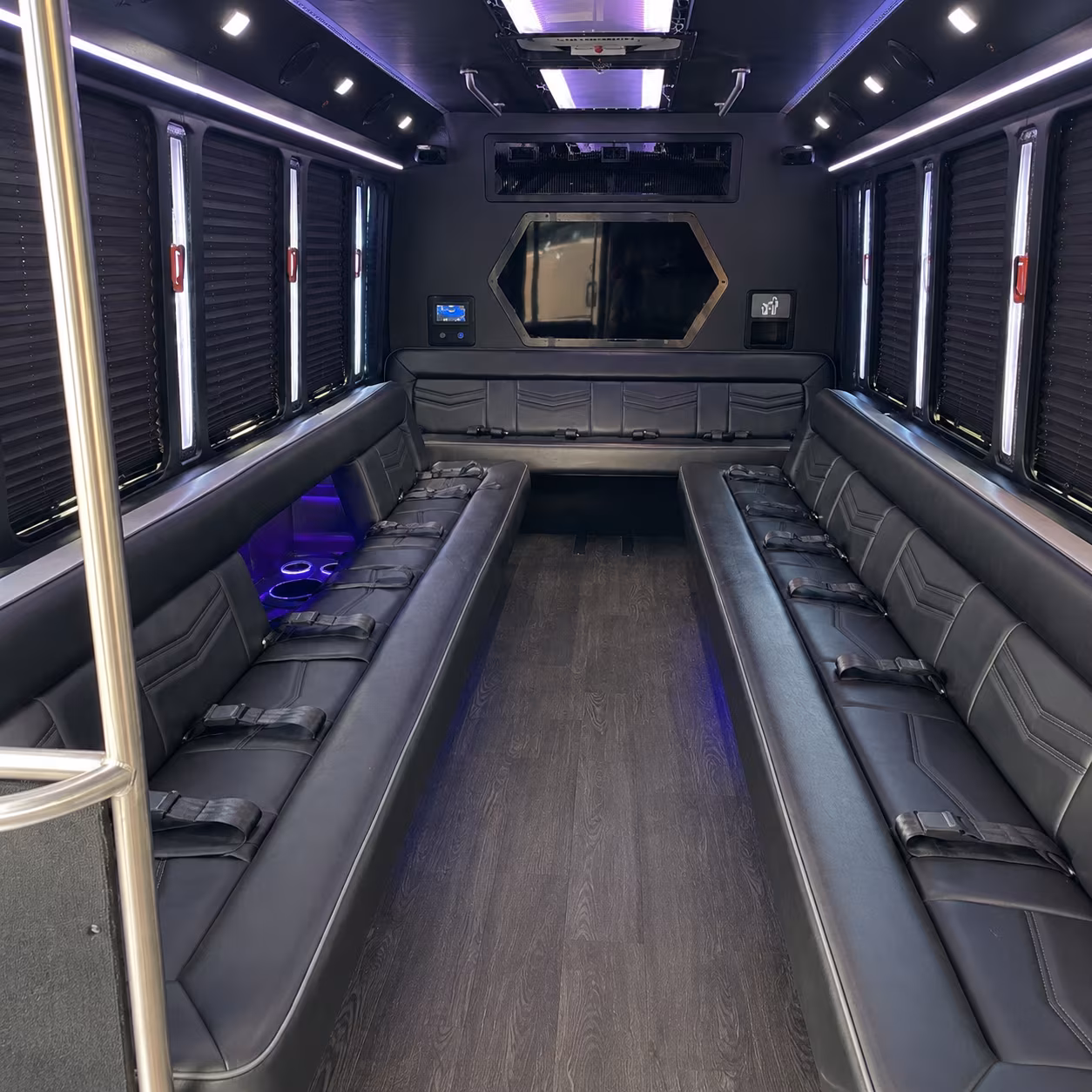 minneapolis 18 passenger party bus interior