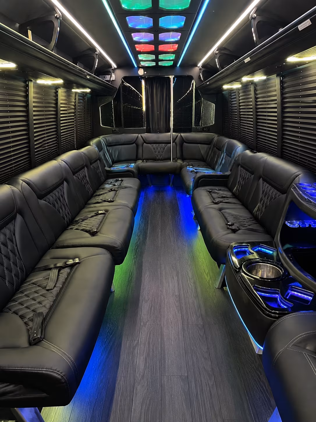 minneapolis 20 passenger party bus interior