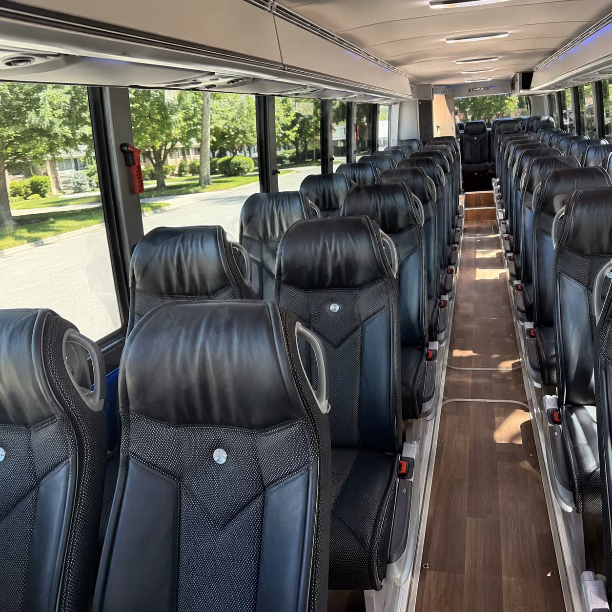 minneapolis 40 passenger charter bus inside