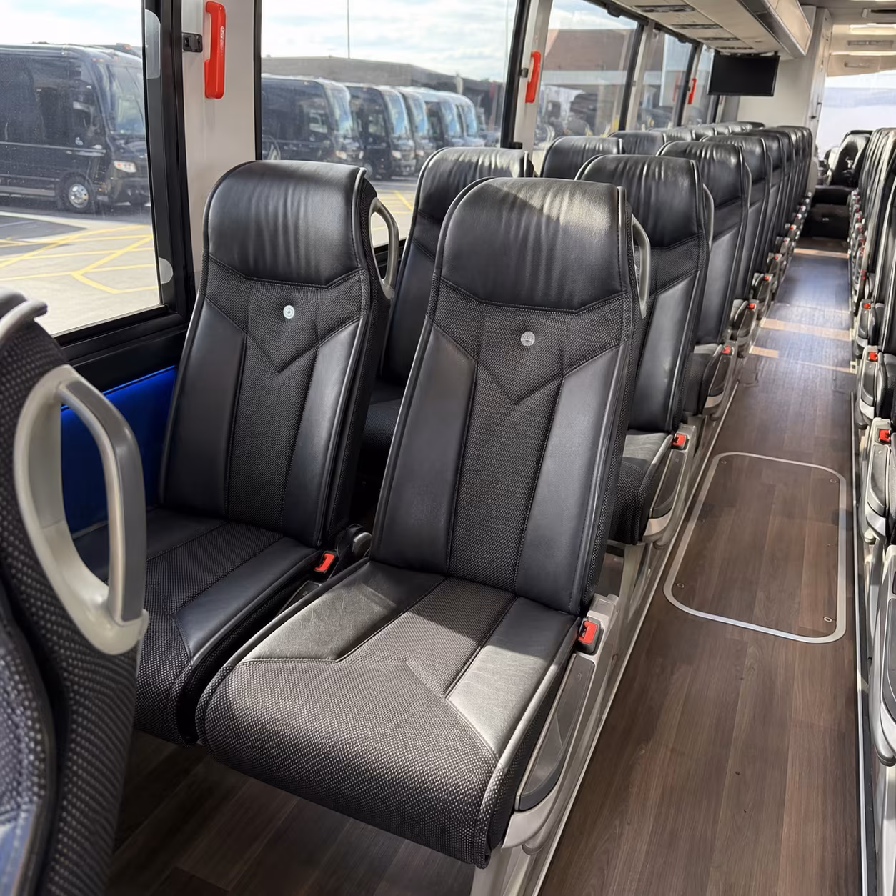minneapolis 40 passenger charter bus interior