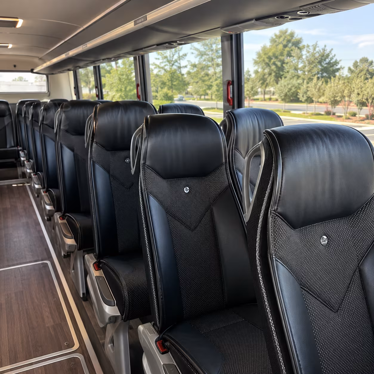 minneapolis 45 passenger charter bus interior