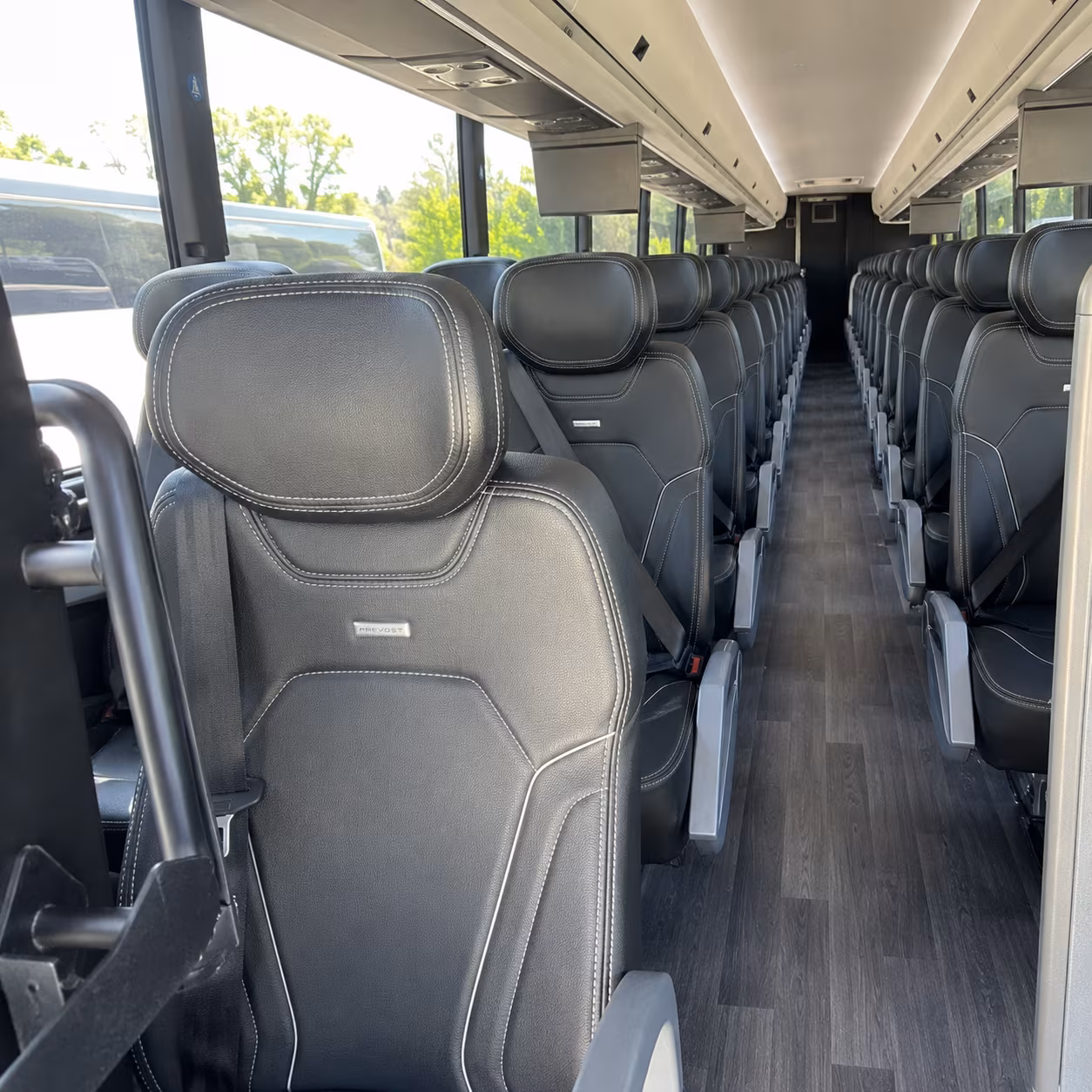 minneapolis 47 passenger charter bus interior